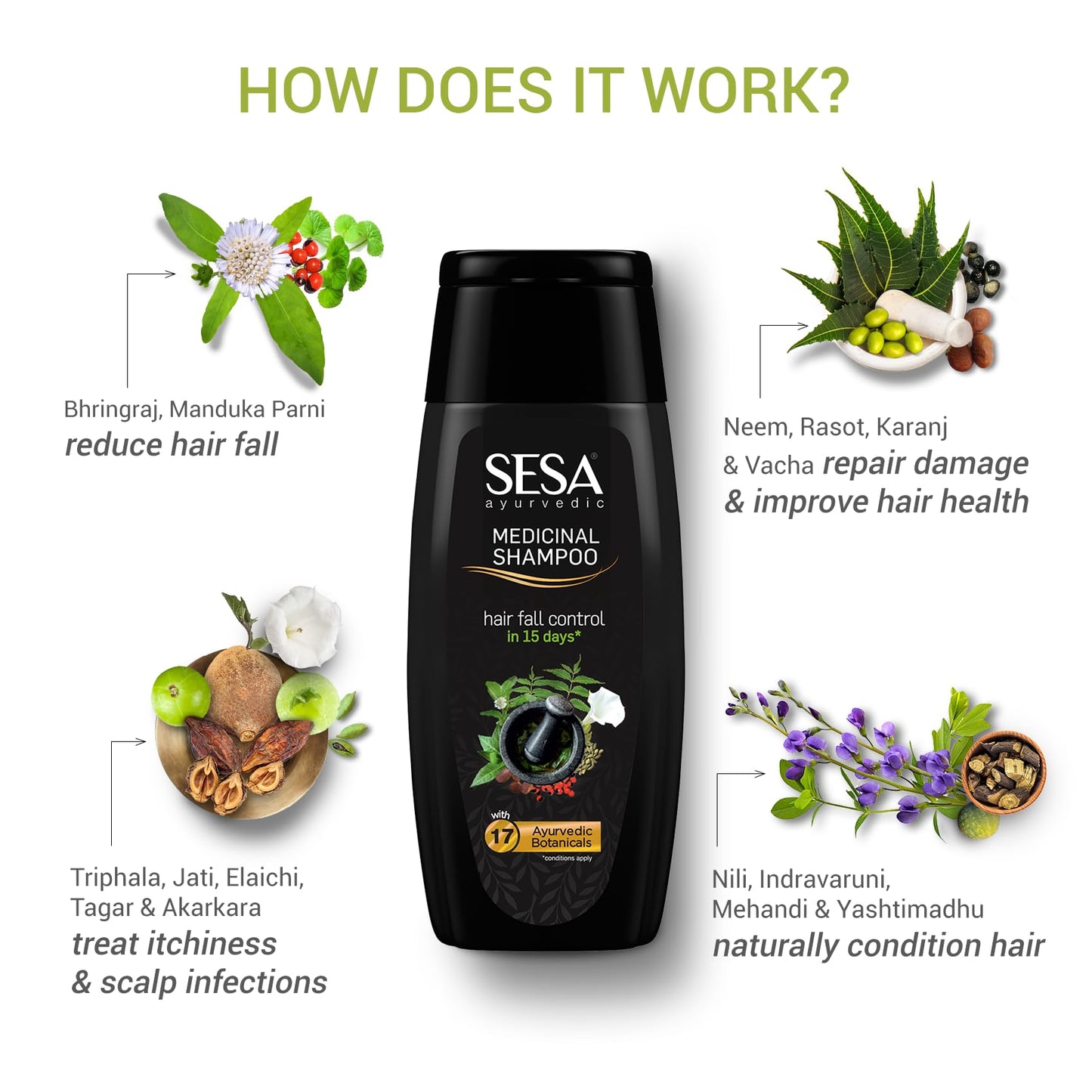 SESA Ayurvedic Hair Oil 100Ml +Shampoo 50Ml