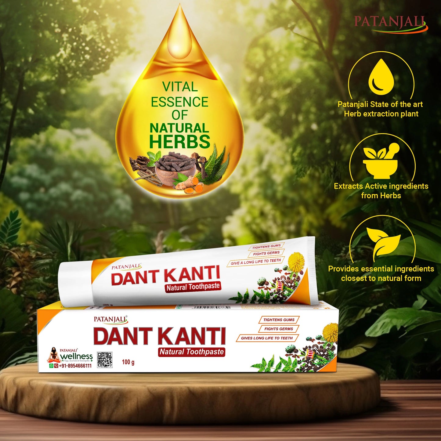 Patanjali Dant Kanti Natural Toothpaste 100ml
